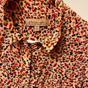 Macys Philosophy Brand viscose soft floral blouse